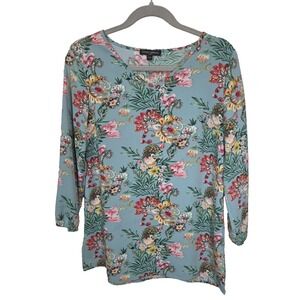 Mario Serrani Women's Floral Print Blouse Small Chico